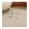 VIANRLA 925 Sterling Silver Dainty Earring Drop Shape Rhodium Plated Stud Earrings