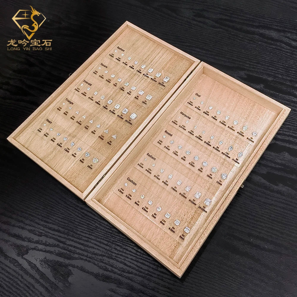 New Arrivals Jewelry Diamond Size Carat Chart Reference 5A Cubic Zirconia Stone Set
