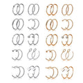 Wholesale Labret Nose Piercings Jewelry 20G Stainless Steel Hoop Nose Ring Hypoallergenic CZ Hoop Tragus Cartilage Nose  Rings