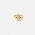 S925 Sterling Silver Chunky Signet Ring for Women Men Pinky Statement Sun Signet Non-Tarnish 18K Gold Plated Ring Gift for Men