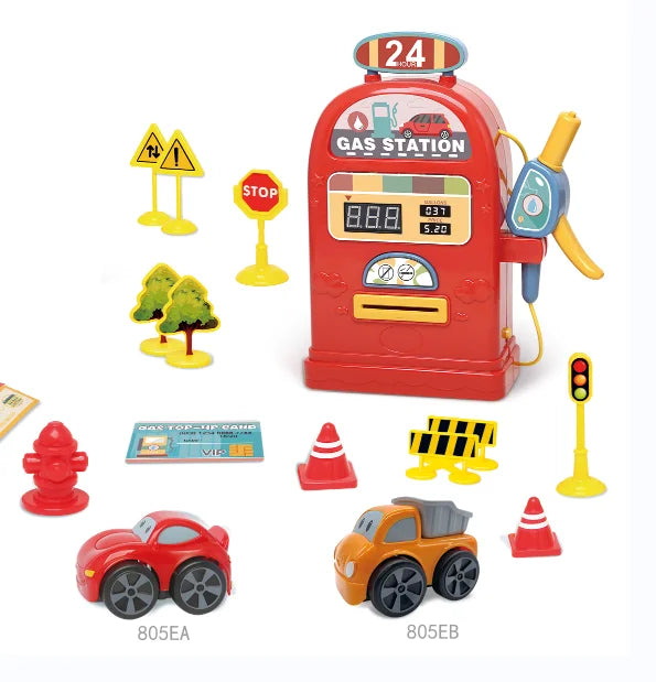 Playing House Toys With Light and Sound Gas Station Toy