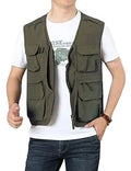 Wholesale Factory Blank Men's Casual Lightweight Outdoor Fishing Work Safari Travel Photo Cargo Vest Multi Pockets for Men