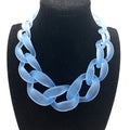 SC Wholesale Cool Statement Necklace Fashion Acrylic Chokers Necklace Trendy Exaggerate Resin Thick Chain Necklace for Women