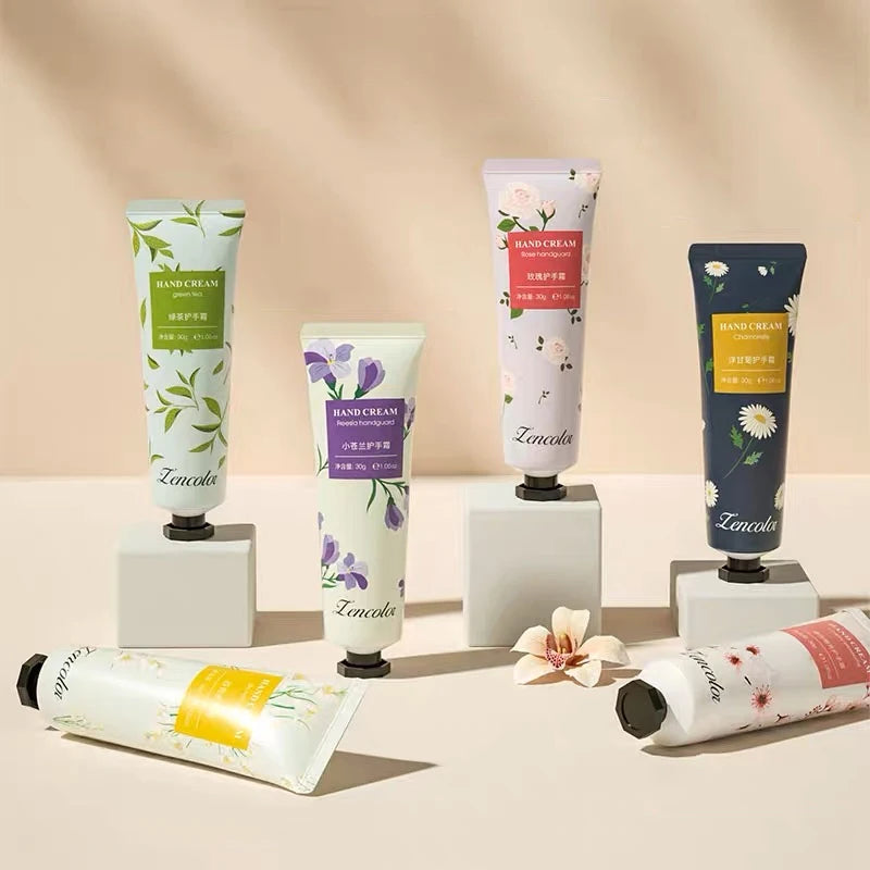 Herbicos Private Label Fruit Hand Lotion Vitamin E Moisturizing Whitening Fruit Fragrance Squeeze Tube Hand Cream Adults 3 Years
