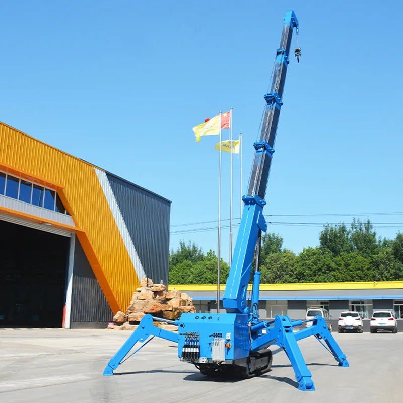 8 Ton Crawler Spider Crane Hydraulic Boom Lift Fly Jib Telescopic Small Spider Crane Factory Price