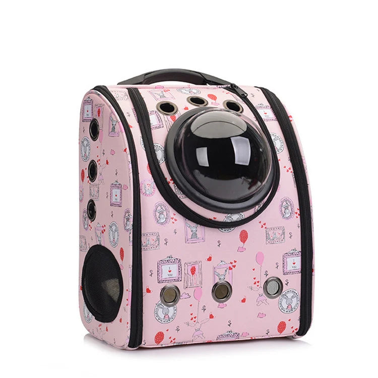 GMTPET OEM Wholesale Luxury Outdoor Zipper Modern Breathable Folding Space Plastic Fashion Pet Travel Backpack Dog Carrier