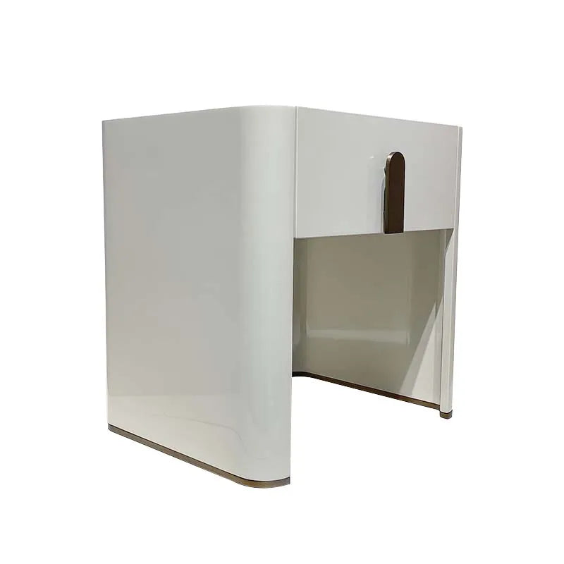Wholesale 1-Drawer Glass Coffee Side Table Design Nightstand for Living Room Sofa-Wooden Bedroom Furniture Sale Factory Direct