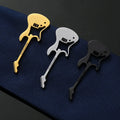 Multicolor Stainless Steel Creative Fashion Funny Guitar Shape Men's Tie Clip Model T9-27