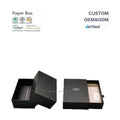 High Quality High-End Book Black Coated Paper Box Slide Drawer Luxury Jewelry Glasses Custom Logo Custom Liner Necklace Drawing