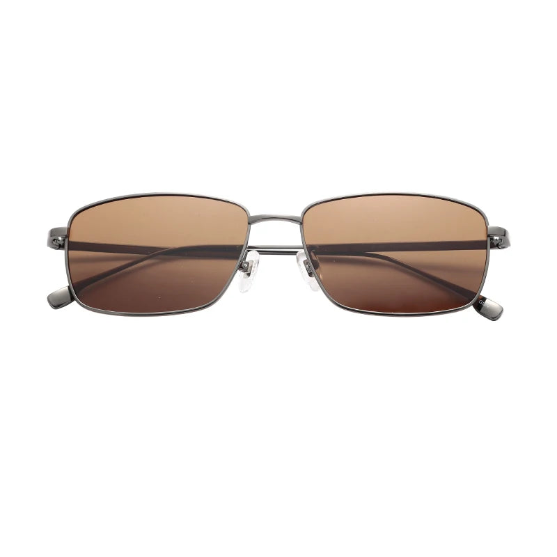 New Style Pure Titanium Frame Sunglasses UV400 Square Men Polarized Glasses