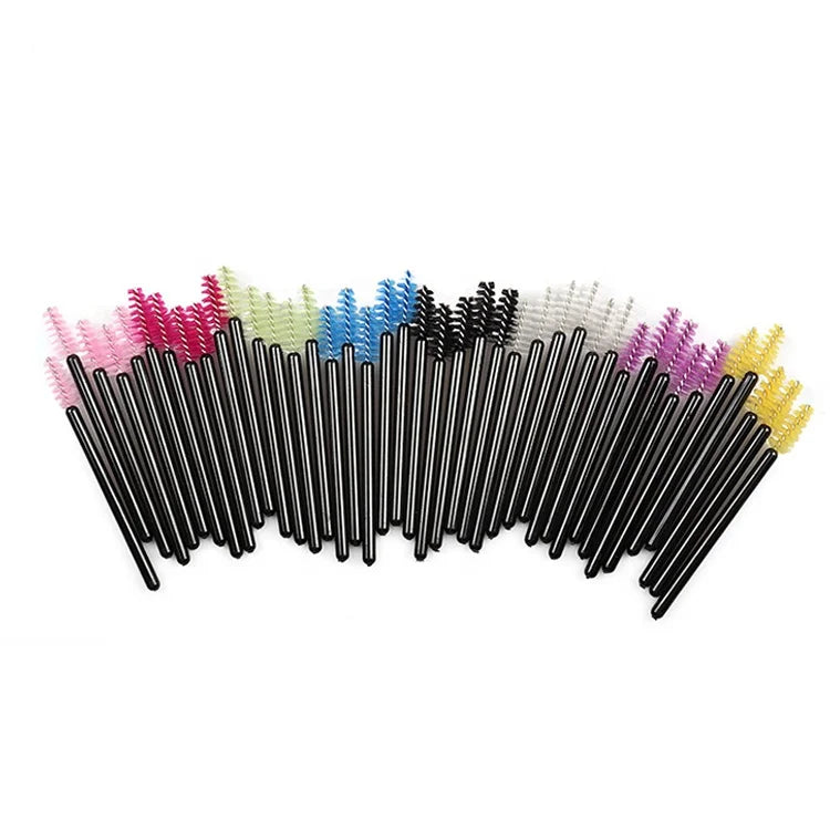2026 Newest Spoolie Disposable Lash Wand White Mini Holder Pink Eyelash Makeup Cheap Disposable Mascara Brush