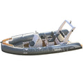Gray Fiberglass 17ft 5.2m 8 Person PVC or Hypalon Rigid Inflatable Sport Yacht FUNSEA RIB520A 1.2mm CE Certified