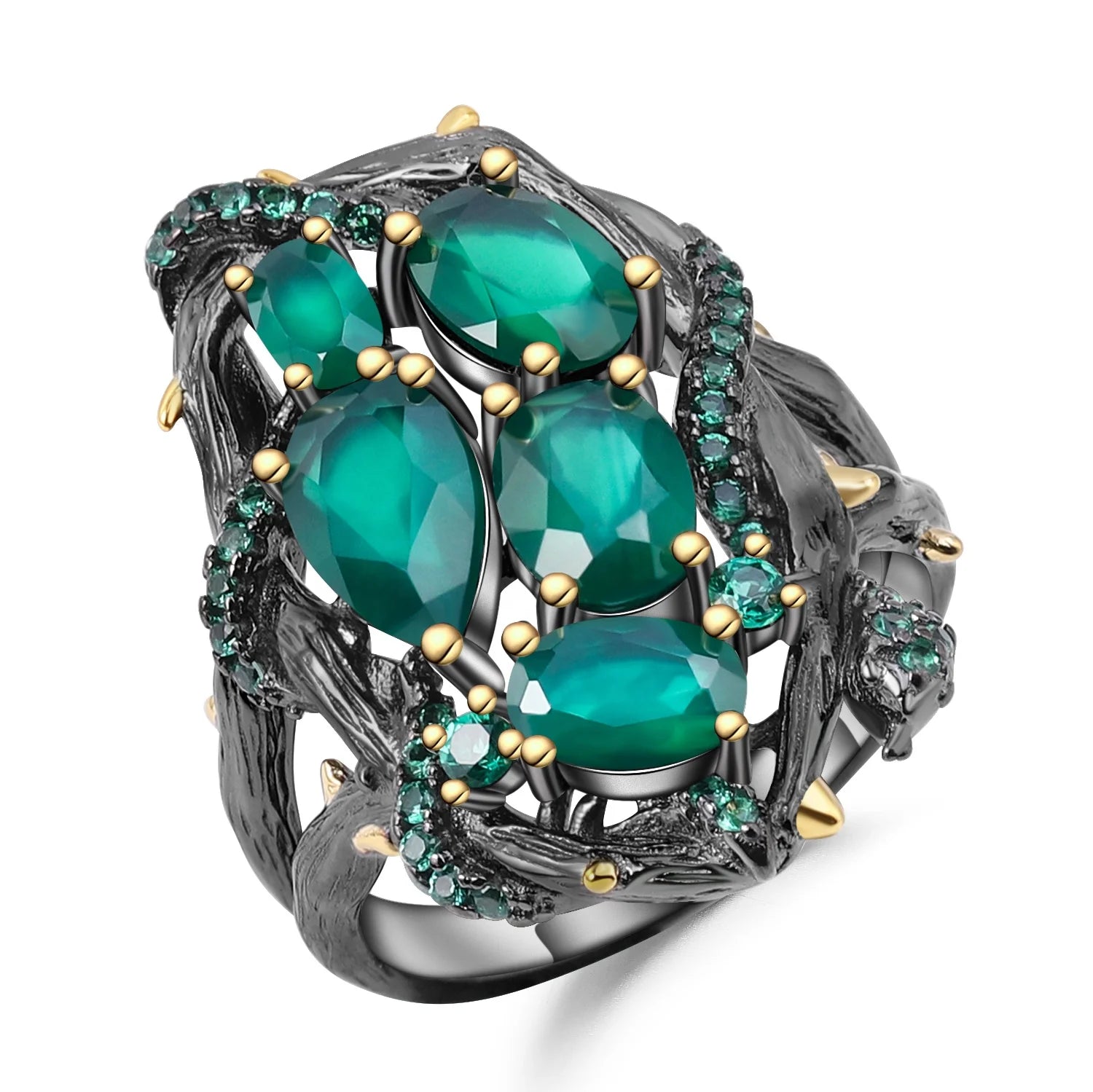 Abiding  Premier Design Handmade Branch Snake Element  925 Sterling Silver  Beautiful Women Fine Jewelry