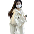 Women's Casual Autumn Zip Long Sleeve Hoodie Jacket with Custom Logo Wholesale Fleece Addition Crocheted Front Weaving