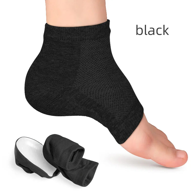 Height Increase Insole Invisible Heel Lift Pads Heel Cushion Inserts Silicone Gel Inserts Socks for Men and Women