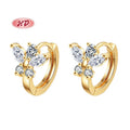 Hd Jewelry Fashion 18K Gold Plated Jewelry Colorful butterfly Huggies Earrings Women Earing