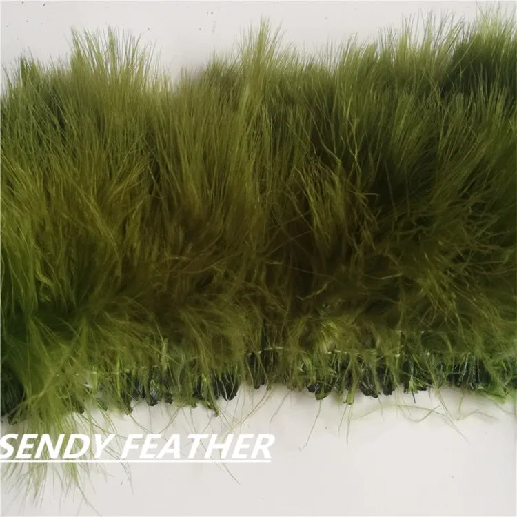 Wholesale Fluffy Strung Turkey Feather Blood Quills Marabou Feather Flytying Materials for Jig Fly Tying Fishing