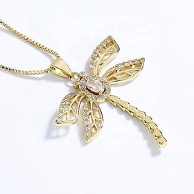 Golden Supplier Stainless High Quality Competitive Price Dragonfly Pendant Necklace New in Fashion Jewelry