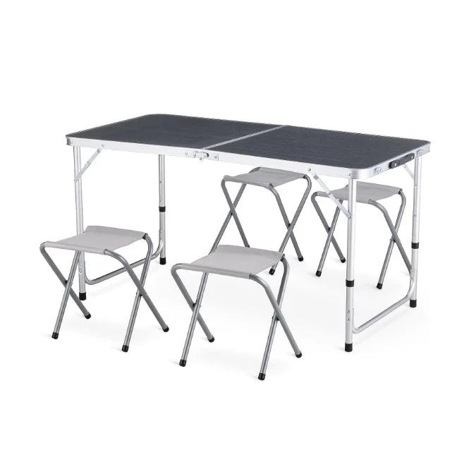 Wholesale Set 4 Customized Color Adjustable Height Heavy Duty Stainless Steel Folding European Design Outdoor Camping Furniture