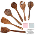 Kitchen Utensils Acacia Wood Handle Wooden Cooking Bamboo Spoon Spatula Cookware for Home Kitchen Utensils Set Cooking Tools