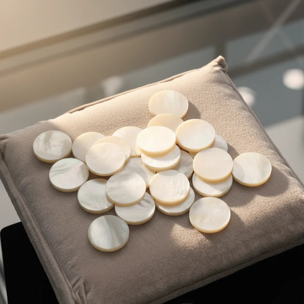 Custom-made White Mother of Pearl Natural Loose Gemstone Premium Gemstone Supplier High-quality Round Gemstone Flat Back