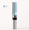L-N302 Professional Grade 3F Trimming Straight Router Bit - 1/2inch 12mm Bottom Double Bearing Wood Router Bit