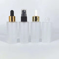Hot Selling Frosted Bottle Straight Glass Dropper Bottle 30ml 50ml 100ml with Black Rubber Top