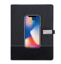 Luxury Electronic Product Ideas 2026 Magnetic Button Wireless Charger Power Bank Notebook with USB and Lamp for Business Men