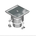 High Grade Stainless Steel Anti Odor Hygienic Eco Friendly Commercial Kitchen Sink Drain Insert Square Floor Outdoor Bathtub