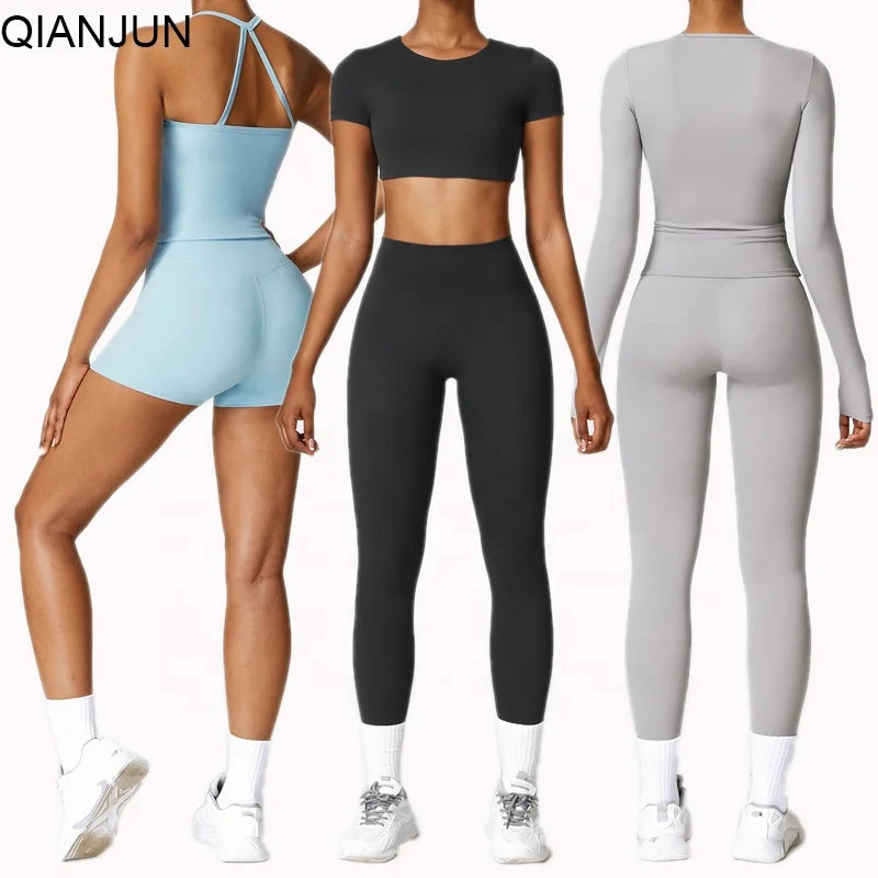 Custom Logo Plus Size Sports Gym Yoga Suit Activewear Workout Clothing Women Active Wear Yoga Set