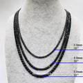 New Fashion Hip Hop Iced Out Men Necklace S925 Sterling Silver 3MM 4MM Black Colored Moissanite Tennis Chain