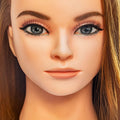 Factory Human Hair Training Head PVC Synthetic Makeup Silicone Face Chemical Fiber Teaching Head