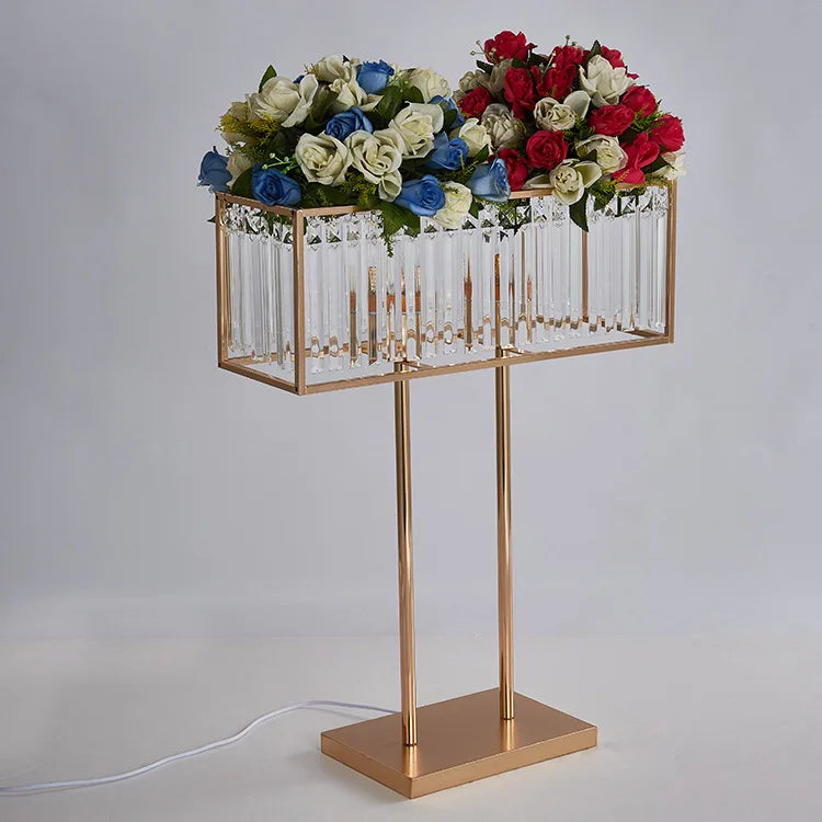 Y-Q081 Wedding Props Flower Road Lead Iron Flower Vase Stand Wedding Table Centerpieces Decoration Event Party Stage Decoration