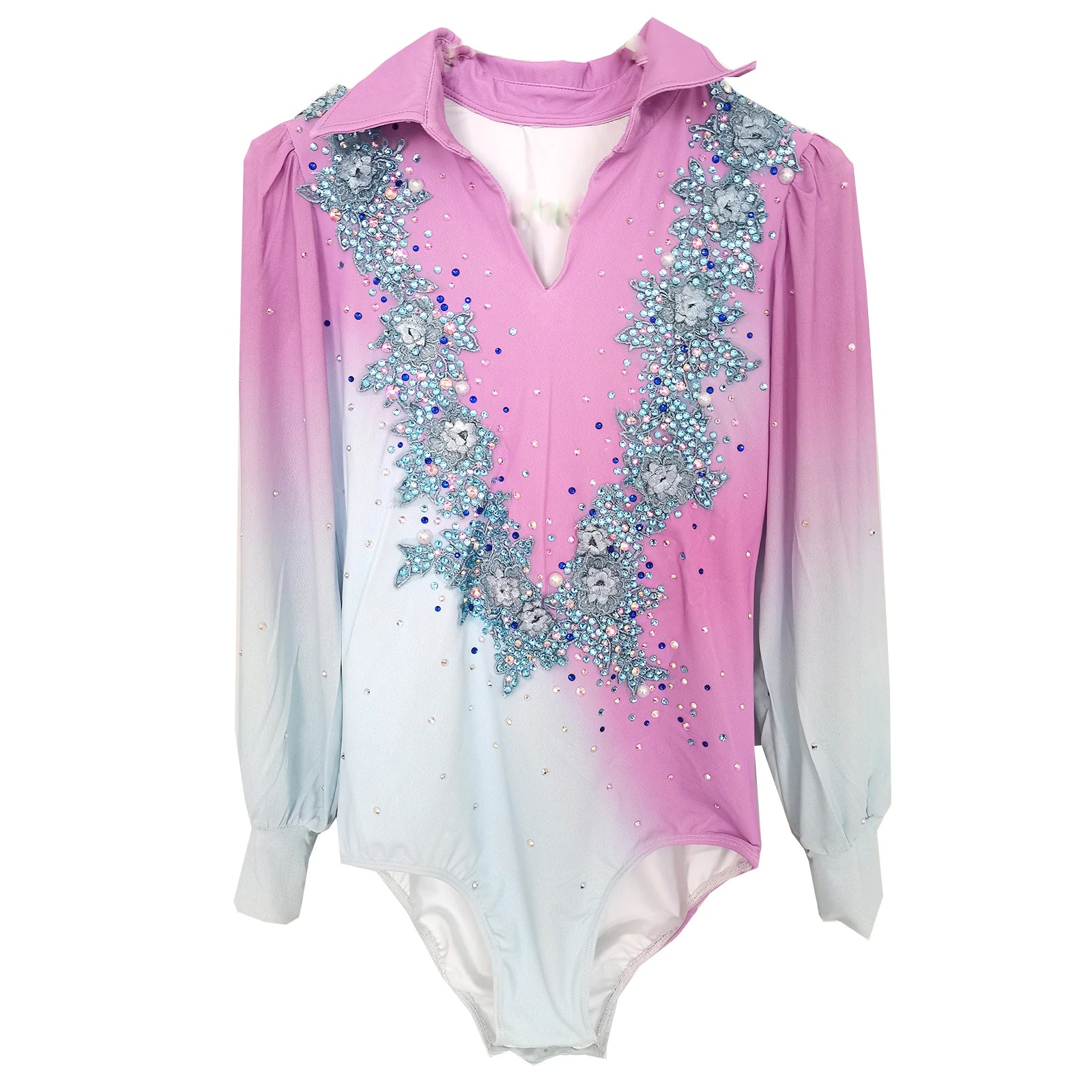 Custom Sublimation Printed Men's Gymnastics Jumpsuit OEM New Boys' Practice Training Sport Gymnastics Leotard Cloth Ballroom