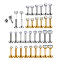 G23 ASTM F136 Titanium Ear Studs Nose Stud Zircon Inlay 16G Round Cubic Zircon Ear Tragus Helix Cartilage Body Piercing Jewelry