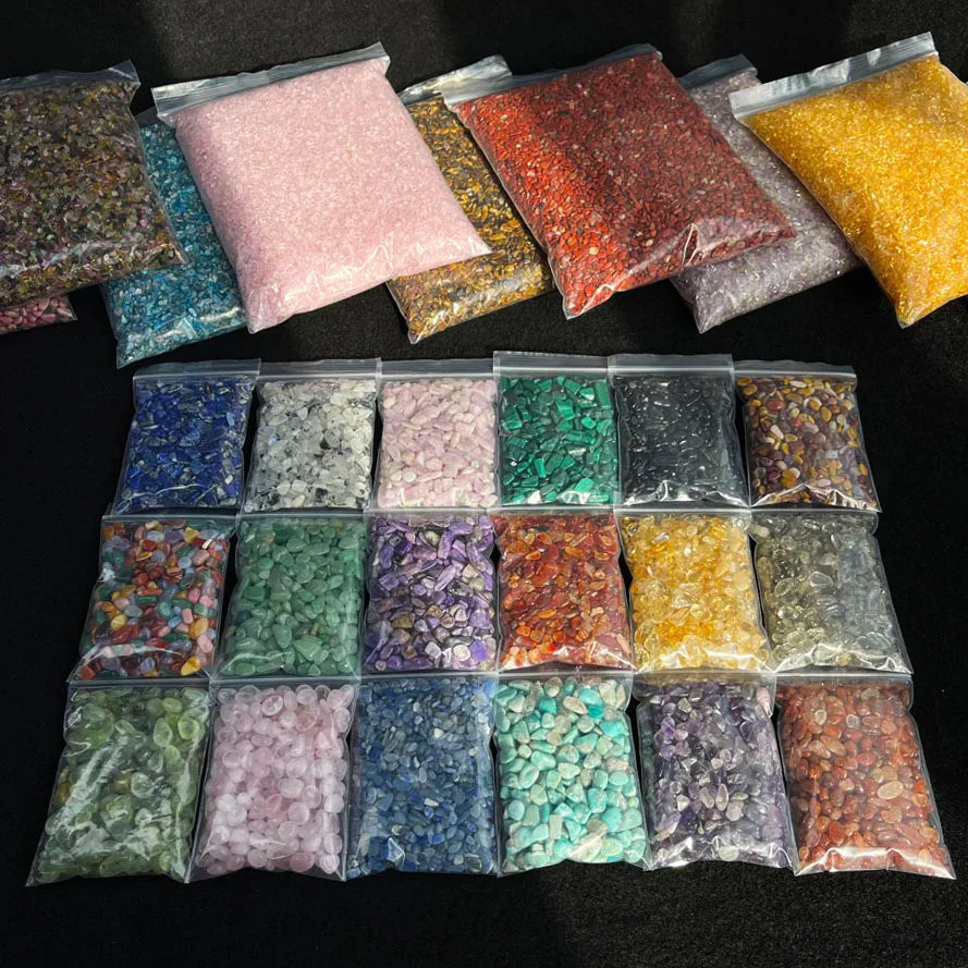 Wholesale Bulk Assorted Amethyst Rose Quartz Gem Healing Stones Crystal Gravel Tumbled Stones Crushed Crystals for Healing