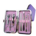 Customizable 7Pcs Stainless Steel Nail Scissor Nail Clippers Set Pedicure Manicure Kit With PU Case