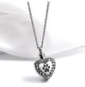 New Design Stainless Steel Heart Pet Ashes Urn Pendant Memorial Necklace