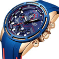 LIGE New 9957 Fashion Mens Watches Top New Luxury Silicone Strap Chronograph Quartz Watch Men Casual Waterproof Sport Watch