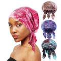 New Creative Floral Print Women Bandanas Girl Hip-hop Turban Head Wear Lady Rural Satin Durag Female Fashion Headscarf
