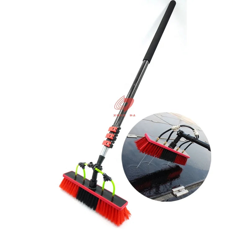 Factory Direct Water Fed Solar Panel Cleaning Brush Tools Window Cleaner with Squeegee Blade