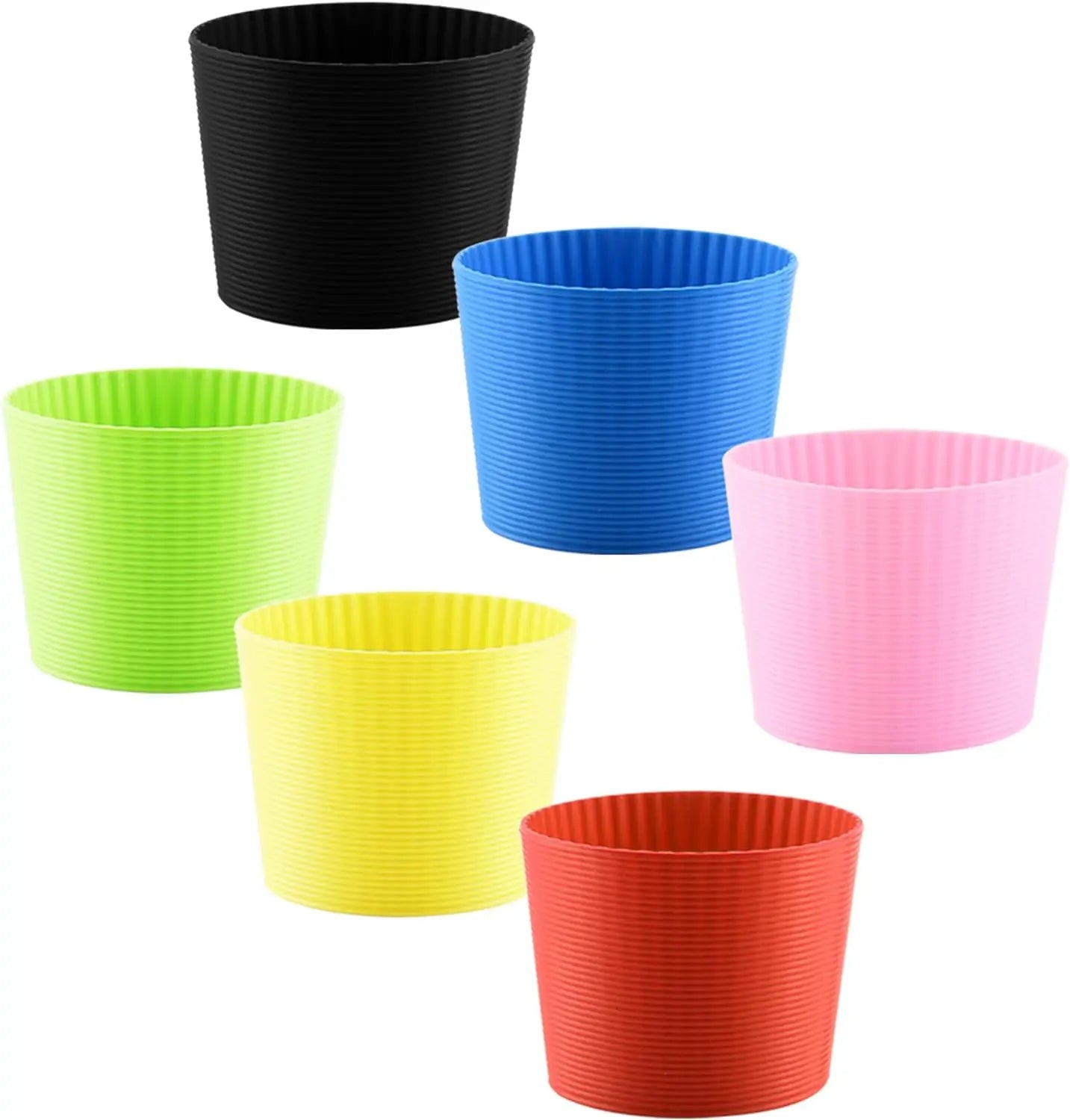 Spot Wholesale Silicone Glass Ceramic Mug Cup Sleeve Anti-skid Heat Insulation Water Cup Silicone Protective Sleeve