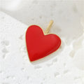 Gold Plated Peach Heart Pendant DIY Earrings Necklace Handmade love Pendant