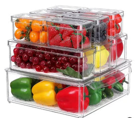 Clear Plastic Pet Fridge Organizer Storage Bins Injection Technics Kitchen Food Vegetable Fruits Refrigerator Storage Box
