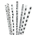 Wholesale Custom Reusable Stainless Steel Eco-Friendly Fashionable Drinking Paw Print Cheetah Leopard Animal Print Straws