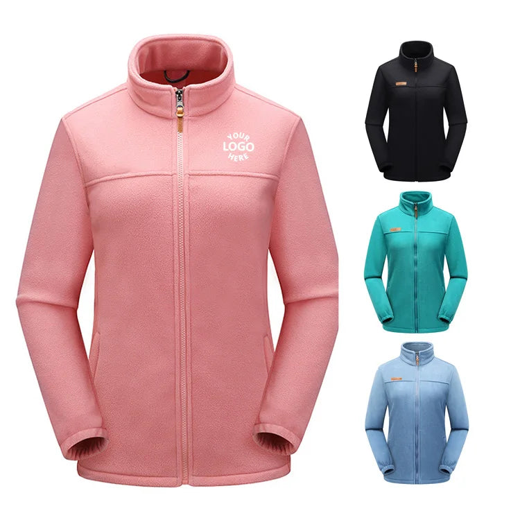 Hot Sales Breathable Polyester Winter Warm Polar Fleece Windbreaker Jacket for Women
