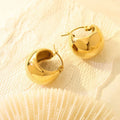 New Trend Product Stud Earrings C Shape 18k Gold Plated Stainless Steel Women Jewelry Pendientes De Acero Inoxidable