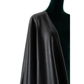PFAS FREE Vegan PU Synthetic Leather Fabric 4-Way Stretch Spandex Eco-Friendly Fleece Backing for Black Dress Leggings