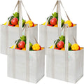 Comfortable Grocery Shopping Bag with Longer and Wider Handle Reinforced X Stitching for Picnics and Storage