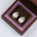 2022 Simple Design 11-12mm White Round Pearl Earring for Women Earrings
